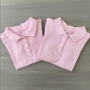 Old Navy Set of 2 Pink Girls Polo Shirts Size 6-7